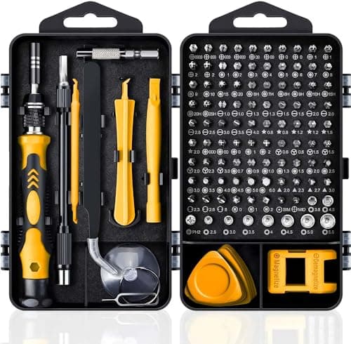 Conjunto de chaves de fenda de precisão 115 em 1 kit de ferramentas de reparo eletrônica e manuteção, kit de bit e Soquete magnético, Torx, com maleta p/computador, notebook, celular, PC, tablet