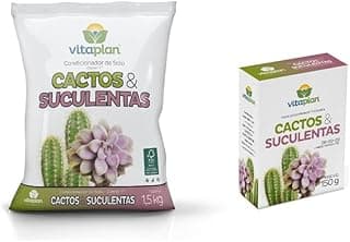 Kit Para Cactos E Suculentas Substrato + Fertilizante Vitaplan