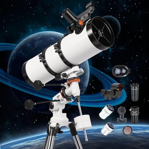 Telescopio, Telescopio Astronomico, Telescópio, Telescópio Astronômico, EQ3 Monte equatorial Suporte, Lente Objetiva de 130 mm, Resolução de 650 mm, Ampliação de 325X.