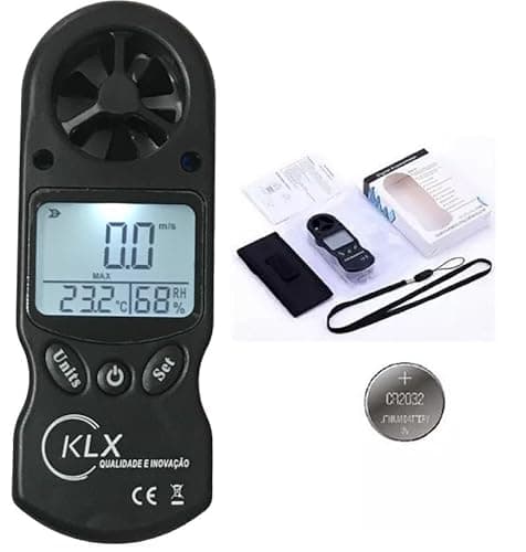 Anemômetro Medidor Vento Humidade e temperatura Profissional KLX Qualidade e Inovação