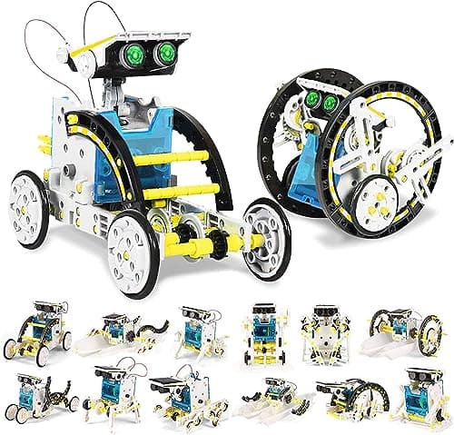 Kit de montagem de robô solar educativo 13 em 1 com várias opções de montagem