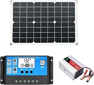 Central Elétrica Com Painel Solar,Kit de energia solar | Inversor de potência portátil 300W para backup doméstico ao ar livre camping rv.