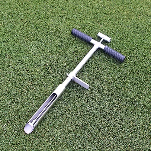 Sonda de amostra de solo de 50,8 cm com ejetor e pedal, sonda de solo 304 de aço inoxidável com alça estilo T kit de teste de solo, haste de sonda de solo para amostragem de solo, cuidados com plantas, agricultura, jardim, fazenda