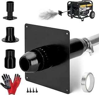 Kit De Extensão De Exaustão Gerador Com Três Adaptadores, Kit Completo, Placa De Parede Isolada, Compatível Com Todos Os Geradores Portáteis, Reduz O Ruído Em 55% Com Grade De Silenciamento