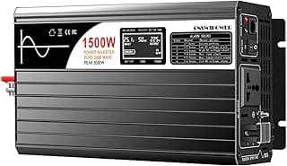 xijia 1500W (Potência Máxima 3000W) Tela LCD 48V A 120V Onda Senoidal Pura 60Hz Inversor Solar Para Carro de Uso Doméstico DC48V (faixa 40V-60V) 1500W
