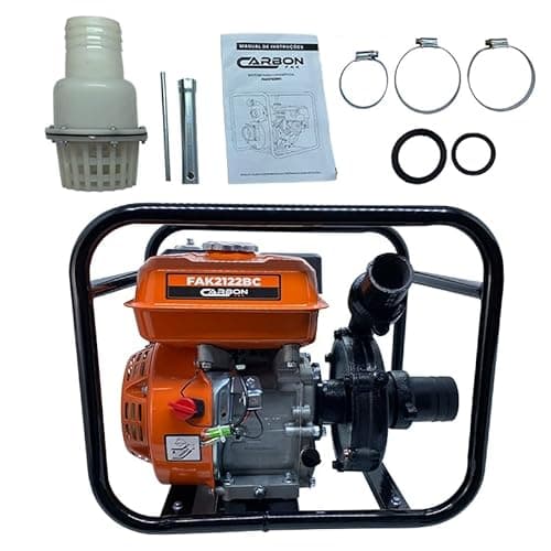 Motobomba a Gasolina 4T 2" Polegadas Centrífuga Manual 7HP 212cc 30.000L/H Carbon Fak