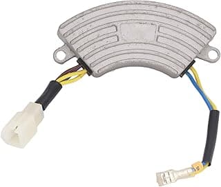 Regulador de tensão cinza com conectores de cabos multicoloridos