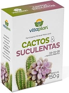 Fertilizante Substrato Cactos E Suculentas 150g Npk Plantas Bonitas Saudaveis Bem Nutridas
