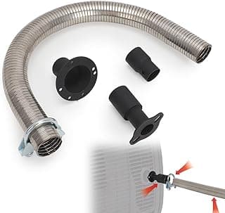 Kit de extensão de escapamento de gerador Kit de silenciador de gerador com 3 adaptadores universais de 60 cm, compatível com geradores portáteis
