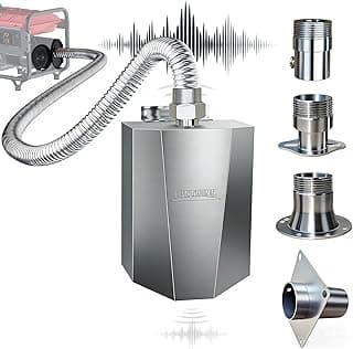 Kit de extensão de escape de gerador de aço inoxidável – design rosqueado antiqueda, redução de ruído, fácil instalação, compatível com a maioria dos geradores portáteis