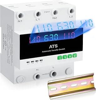 Interruptor de transferência automática 63A AC110V com tela LED branca e azul