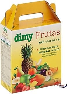 Caixa de fertilizante mineral misto para frutíferas Dimy NPK 10-8-20 + 9, 1 kg
