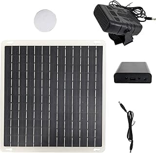 Aquecedor solar portátil para carro com painel de 26 x 24 cm, bateria recarregável e cabo de conexão