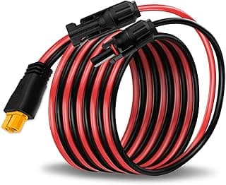Cabo de painel solar COMeap 3m com conectores MC-4 e XT60, preto e vermelho