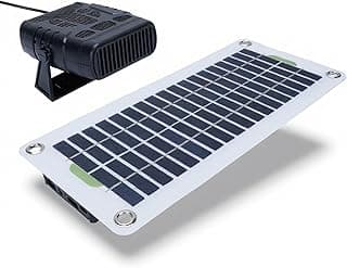 Kit de ventilador solar CCYLEZ 30W 12V com painel solar e ventilador preto