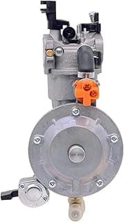 Carburador GX160 para Honda GX200, alumínio e plástico, botão laranja, tubo preto, fundo branco.