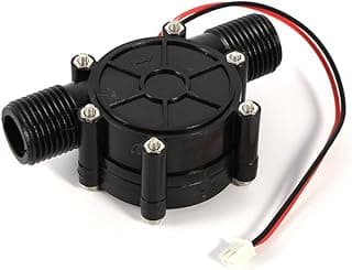 Gerador de turbina de água preto com cabo de alimentação
