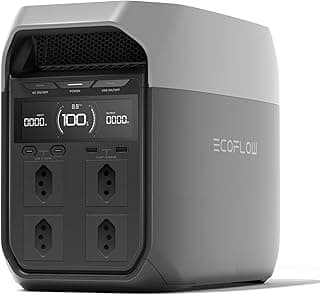EcoFlow Delta 3 estação de energia portátil, 1800W, bateria LiFePO4, 1024Wh, tomada BR 120V